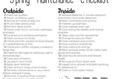 Spring Maintenance Checklist