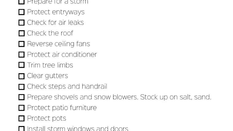 Winter Home Checklist